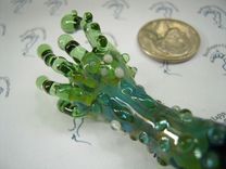 Alien Finger Green Glass Focal Pendant 1 small