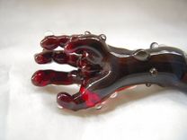 Alien Finger Green Glass Focal Pendant 4 small