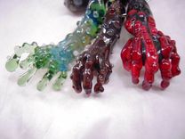Zombie Or Alien Finger Glass Pendants Body Parts - Arms - Keep Austin Weird 4 small