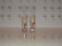 2 Nano Glass Oil Bho Vials - Teeny Jars With Cork - Happy Hollow Glass 1 small
