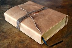 Large Distressed Leather Bible Cover Custom Made To Order Copper (389o) 2 small