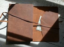 Leather Bound Bible Niv Version Distressed Brown Cowhide (577uu) 2 small