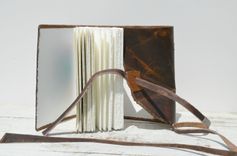 Leather Bound Handmade Western Journal Bandana Rodeo Bull Hide Copper Diary Watercolor Art Notebook 3 small