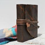 Leather Bound Handmade Western Journal Bandana Rodeo Bull Hide Copper Diary Watercolor Art Notebook 5 small