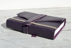 Handmade Leather Bound Pressed Flower Journal Purple Travel Diary Art Notebook 2 small