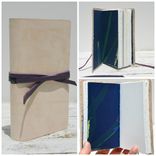 Personalized Leather Diary Bound Handmade Journal Travel Engraved Leather Silkscreen Art Notebook 3 small