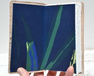 Personalized Leather Diary Bound Handmade Journal Travel Engraved Leather Silkscreen Art Notebook 4 small