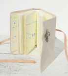Leather Bound Handmade Journal Vintage Fleur De Lis Diary Mardi Gras Travel Watercolor Art Notebook 4 small