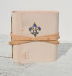 Leather Bound Handmade Journal Vintage Fleur De Lis Diary Mardi Gras Travel Watercolor Art Notebook 1 small