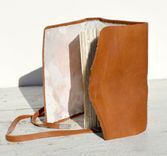 Handmade Leather Bound Journal Pewter Travel Diary Watercolor Art Notebook 2 small