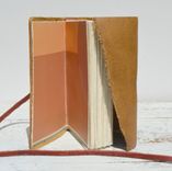 Personalized Leather Journal Bound Handmade Diary Travel Silkscreen Art Notebook Engraved Leather 2 small