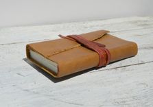 Personalized Leather Journal Bound Handmade Diary Travel Silkscreen Art Notebook Engraved Leather 5 small
