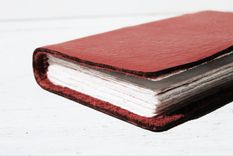 Personalized Handmade Red Leather Engraved Bound Journal Watercolor Pocket Art Mini Notebook Diary 3 small