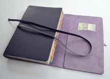Custom Hand Made To Order Royal Purple Custom Leather Bible Cover Sleeve Pocket Sterling (409b) 1 small