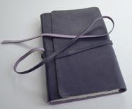 Custom Hand Made To Order Royal Purple Custom Leather Bible Cover Sleeve Pocket Sterling (409b) 2 small