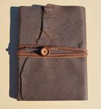 Vintage Style Leather Notebook Sketchbook Tea Stained Lined Art Journal Diary (528) 1 small