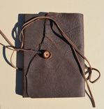 Vintage Style Leather Notebook Sketchbook Tea Stained Lined Art Journal Diary (528) 3 small