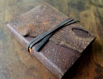 Distressed Leather Journal Pigskin Bound Adventure Outdoor Diary With Sleeve (397c) 3 small