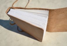 Personal Bound Leather Diary Planner Distressed Hide Custom Order Journal (491) 2 small