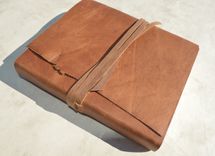 Personal Bound Leather Diary Planner Distressed Hide Custom Order Journal (491) 4 small