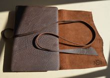 Handmade Brown Leather Cowboy Journal Pocket Rodeo Diary Mustang (473) 3 small