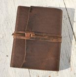 Custom Order Leather Bound Journal Adventure Travel Diary Copper Art Notebook (170b) 1 small