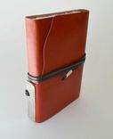 Red Leather Planner Journal Personal Diary Handmade Elegant Made To Order Gift In Silver (266c) 2 small
