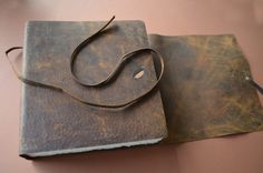 Custom Order Distressed Leather Journal Very Large Handmade Bound (494) 6 small