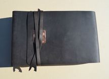 Leather Bound Sketchbook Watercolor Journal Personal Art Ledger Diary (597b) 2 small