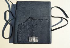 Black Leather Journal Cookbook Lined Personal Diary Handmade Travel Notebook (596b) 3 small