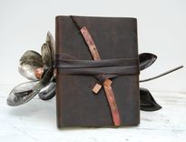 Custom Handmade Leather Bound Travel Journal 2 small
