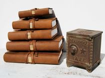 Custom Handmade Leather Bound Collection Set Western Adventure Art Poetry Notebook (187) 5 small