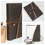 Leather Bound Handmade Journal 3 small