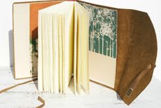 Handmade Leather Bound Travel Business Journal Diary Notebook 3 small