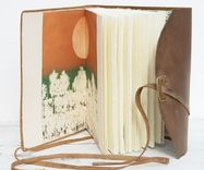 Handmade Leather Bound Travel Business Journal Diary Notebook 4 small