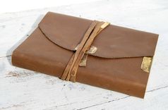 Handmade Leather Bound Travel Business Journal Diary Notebook 5 small