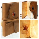 Leather Journal Custom Handmade Travel Diary Adventure Watercolor Art Notebook (092) 5 small