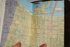 Leather Bound Handmade Travel Journal With Vintage Maps 3 small