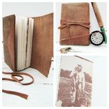 Leather Bound Journal Outdoorsman Diary Hunter Fisherman Handmade Travel Art Notebook 1 small