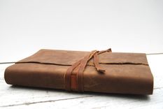 Leather Bound Journal Outdoorsman Diary Hunter Fisherman Handmade Travel Art Notebook 3 small