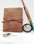Leather Bound Journal Outdoorsman Diary Hunter Fisherman Handmade Travel Art Notebook 4 small