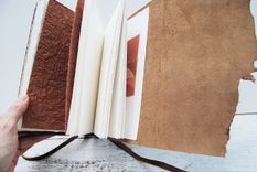 Leather Bound Journal Outdoorsman Diary Hunter Fisherman Handmade Travel Art Notebook 5 small