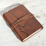 Handmade Leather Bound Cowboy Journal Western Travel Diary Notebook 2 small
