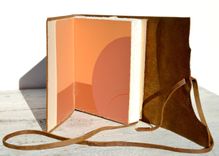 Leather Bound Journal Louisiana Made Cattle Brand Cowboy Travel Diary Silkscreen Art Notebook 2 small