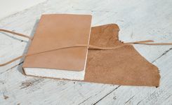 Leather Bound Handmade Goatskin Journal Travel Luxury Diary Contemporary Art Notebook 4 small