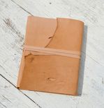 Handmade Leather Bound Travel Journal Tan Goatskin Legal Diary Watercolor Notebook 5 small