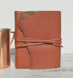 Handmade Leather Bound Journal Pressed Wild Rose Travel Diary Watercolor Art Notebook 3 small