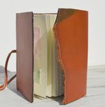 Handmade Leather Bound Journal Pressed Wild Rose Travel Diary Watercolor Art Notebook 4 small