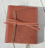 Handmade Red Leather Bound Journal Travel Diary Copper Watercolor Art Notebook 1 small