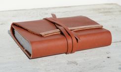 Handmade Red Leather Bound Journal Travel Diary Copper Watercolor Art Notebook 4 small